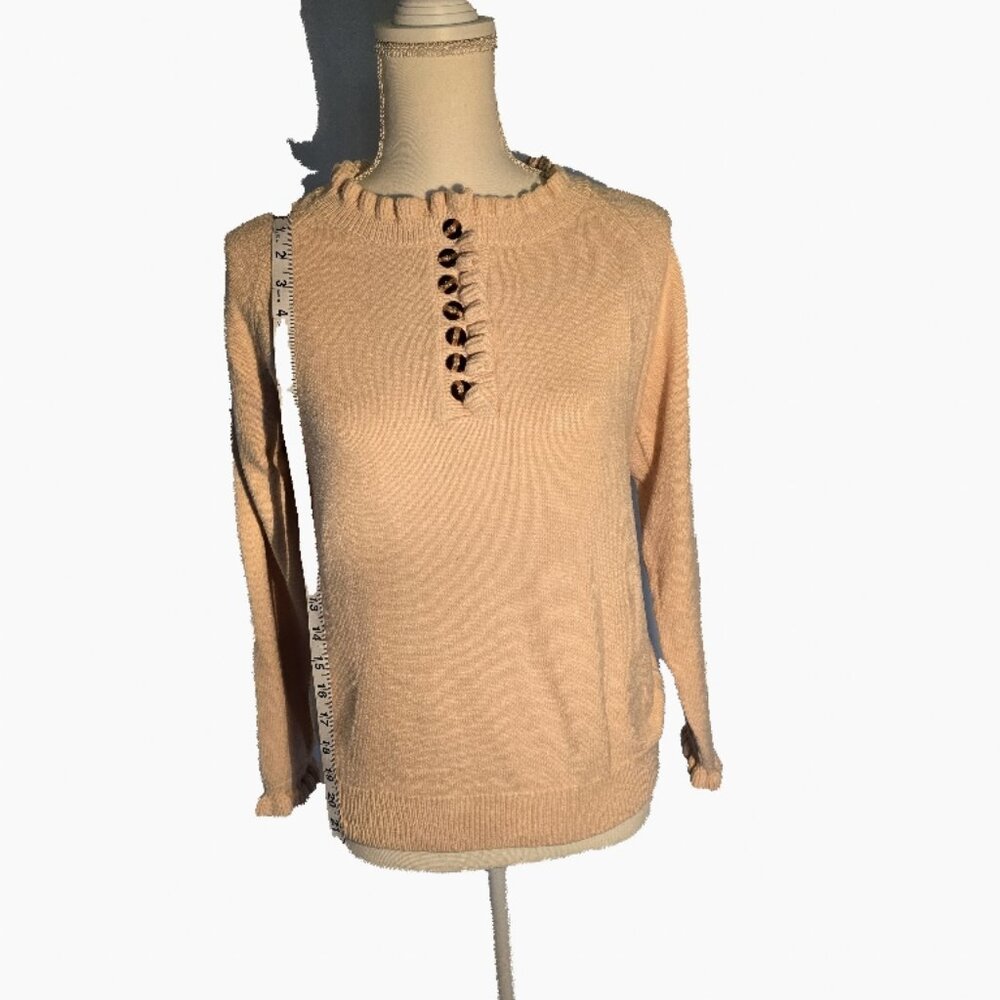 Darling Neutral Ruffle Detailed Sweater Size S
